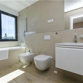 5 bedroom beachfront villa with heated pool near Omis, sleeps 9